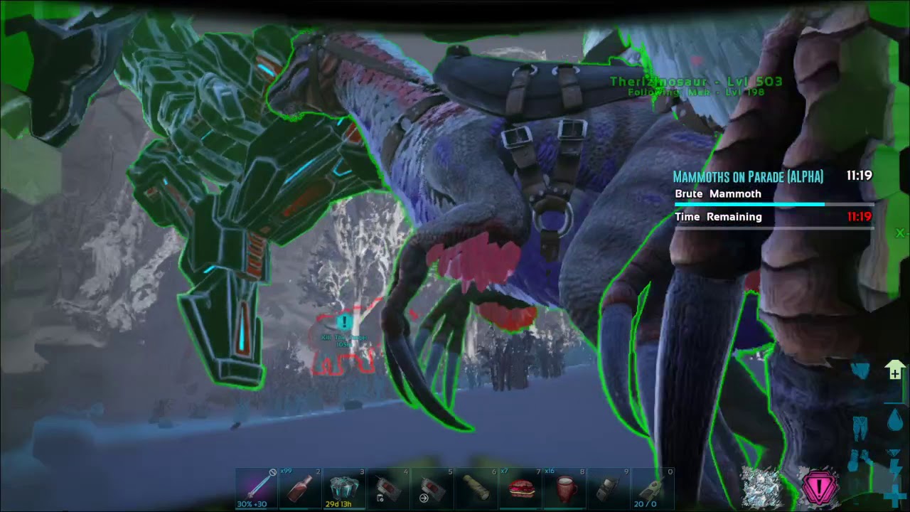 Ark : Mammoths On Parade (Alpha) - Therizino + Mek + Yutyrannus + Giga