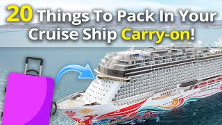 20 things to pack in your CRUISE SHIP CARRY-ON!
