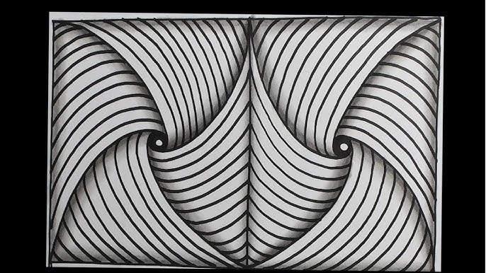 How to Create a Simple Spiral Pattern with Lines - Doodle Art