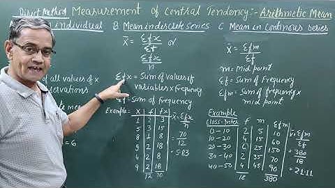 Arithmetic Mean # Direct Method