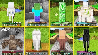 MINECRAFT HOW TO PLAY MOBS COMPLETE MINECRAFT - SPIDER GOLEM ZOMBIE CREEPER ENDERMAN WOLF My Craft
