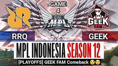 RRQ vs GEEK FAM Game 4 | Babak Playoffs | MPL ID S12 | Hari ke-2