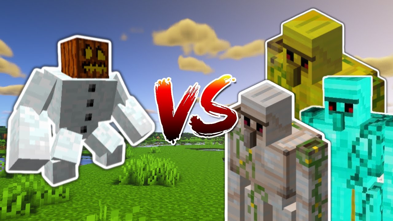 Golems VS Snow Golem | Minecraft Mob Battle - YouTube