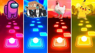 Among Us vs Coffin Dance vs Chicken vs Pikachu - Tiles Hop EDM Rush