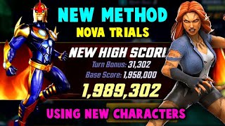 USE THIS NEW METHOD FOR EASY 1.9 MILLION POINTS ON THE NOVA TRIALS | FULL RUN | MARVEL STRIKE FORCE