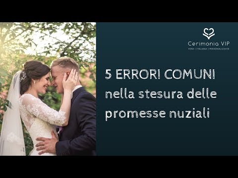 Video: I Principali Errori Di Chi Non Può Sposarsi
