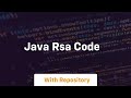 Java RSA Code for Secure Data 🔐