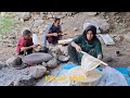Real Nomadic Life 🌿 | Traditional Homemade Bread in Pristine Nature 🔥🍞