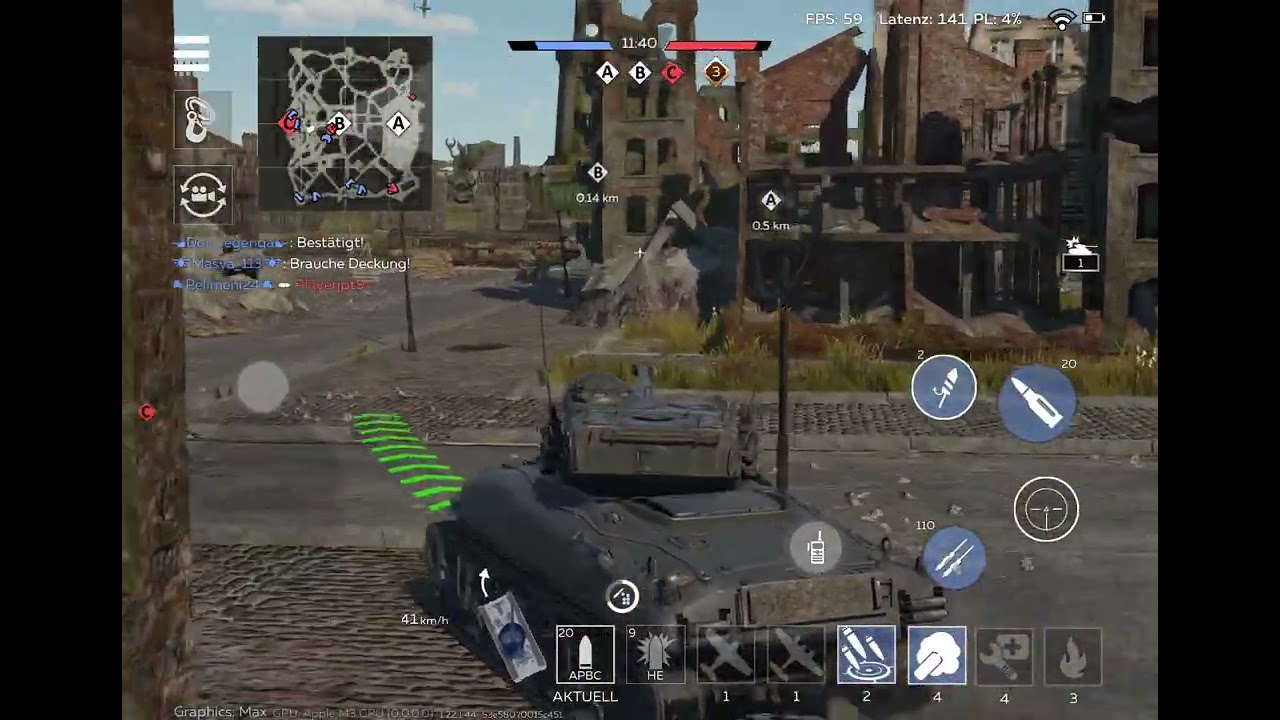 AMX14 and M4A2 (FL10) War thunder mobile