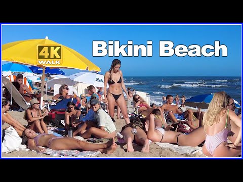 【4K】WALK Bikini Beach in Punta del Este URUGUAY