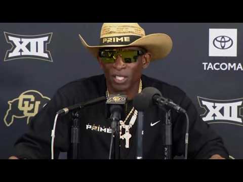 Deion Sanders speaks to media before start of 4th season at Colorado