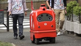 日本郵便、ロボ配送の公道実験を報道公開