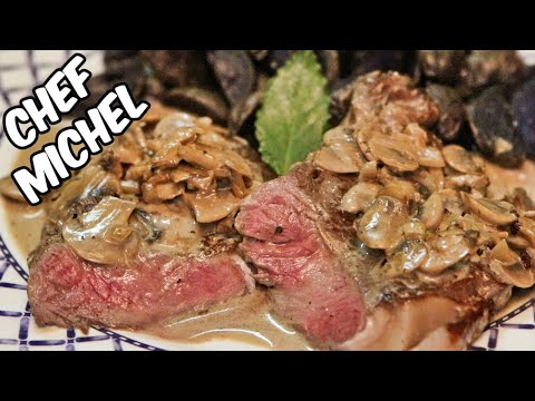 steak-aux-champignons-flambé