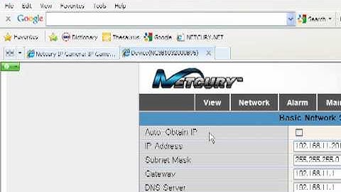 NETCURY IP CAMERA VIDEO TUTORIALS - Basic Network Settings