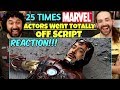 25 Times MARVEL ACTORS Went Totally Off Script - REACTION!!!