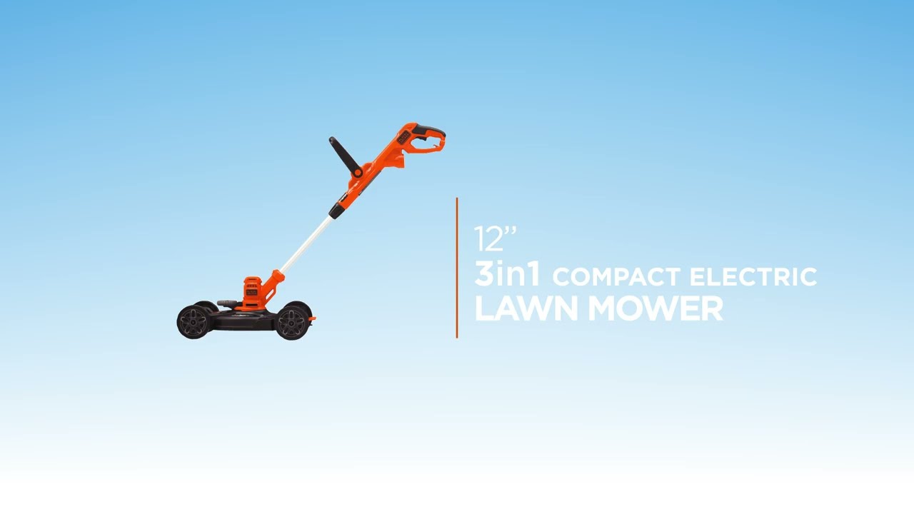 BLACK+DECKER 3-in-1 Lawn Mower, String Trimmer and Edger, 12-Inch (MTC220)  