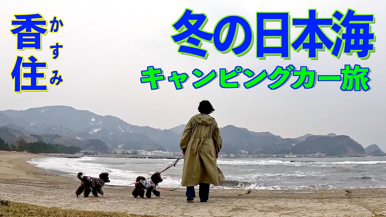 キャンピングカーで愛犬と行く感動の冬の日本海を巡る旅！香住で蟹を堪能！