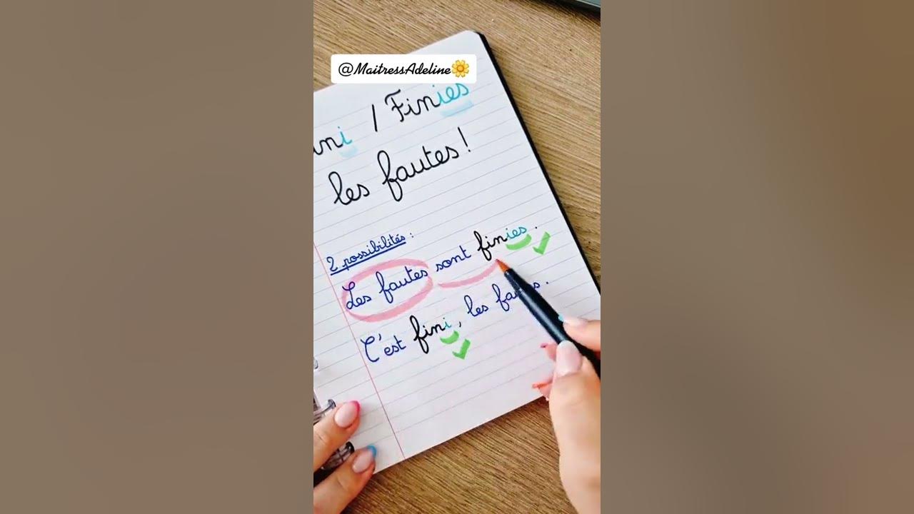 Fini Les Fautes Maitresse Adeline FINI ou FINIES les fautes ! - YouTube