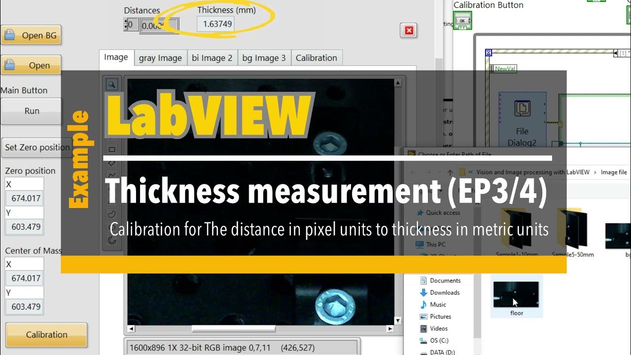 LabVIEW EP12 Thickness measurement Calibration (3/4) YouTube