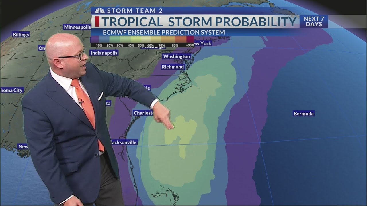 NHC continues to monitor tropical disturbance for development - YouTube
