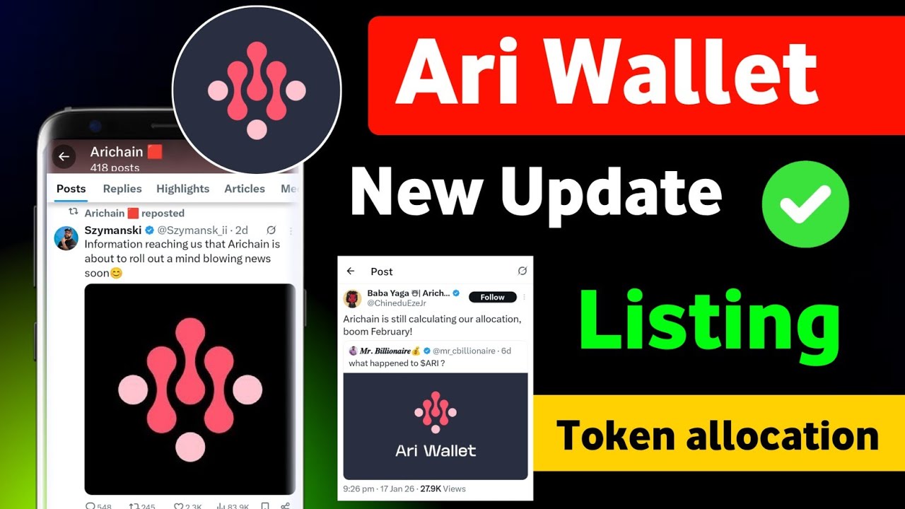 Ari Wallet New Update || Ari Wallet Listing Token Allocation || Ari ...