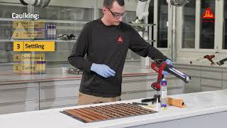 Teak Deck Caulking Application