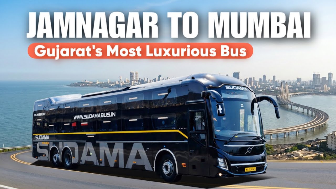 Jamnagar To Mumbai In Gujarat’s Most Luxurious Volvo Bus | Sudama Travels Volvo 9600 Slx Sleeper Bus
