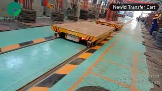 Rail Guided Transfer Platform - Heavy Duty Material Handling Trolley