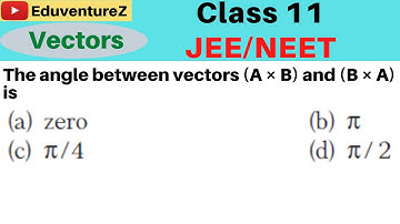 The angle between vectors (A × B) and (B × A) is