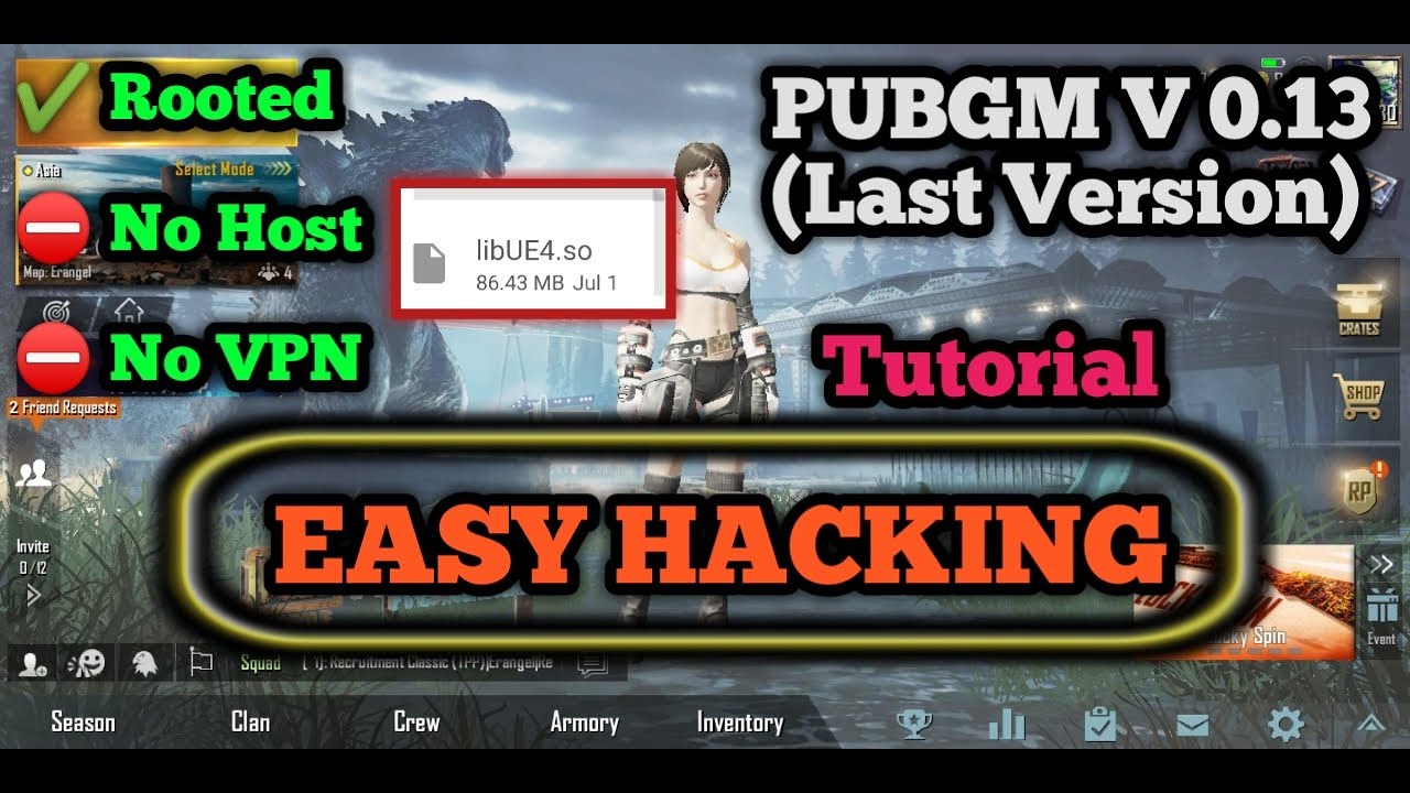 [EASY TUTORIAL] HOW TO HACK PUBG MOBILE V 0.13 - YouTube