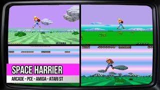 SPACE HARRIER Sega 4 on 1 SPLITSCREEN GAME ARCADE PCE AMIGA ATARI COMPARE FPS HD 1985 SPLIT-STEVE