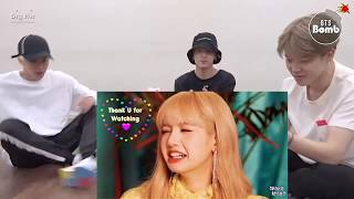 bts reaction to lizkook:Shy moment