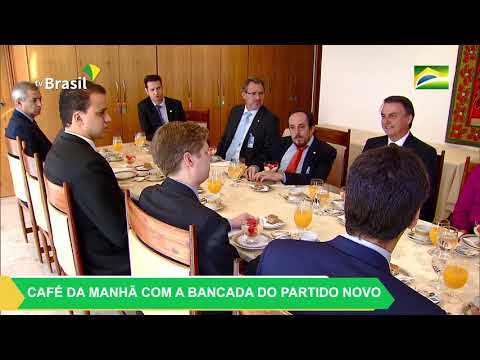 Bolsonaro recebe bancada do Partido Novo