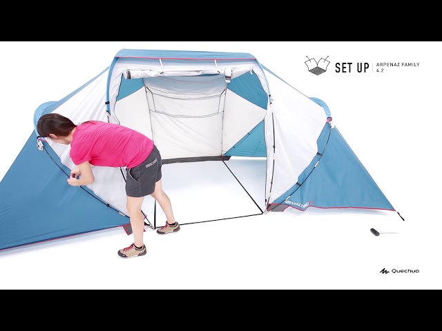 Monter Sa Tente // Je Tent Arpenaz Family 4.2 Opzetten | Quechua |  Decathlon - Youtube