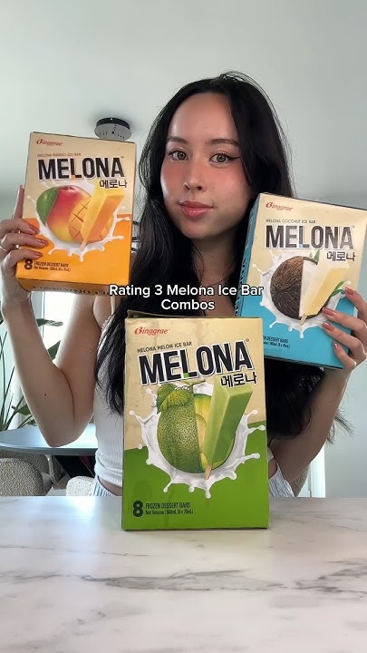 Rating 3 MELONA ice cream Combo’s 🍈🥥🥭 #korean #food - YouTube