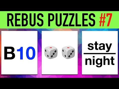 Rebus Puzzles with Answers #7 (20 Rebus Puzzle Brain Teasers)