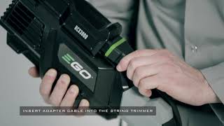 How to Connect the Battery Cable to the Commercial Series String Trimmer