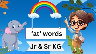 'at' words | Phonics | Jr & Sr KG Letters & Words | Easy way | Online Class | eGuru