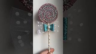 Glamorous Sparkling Lollipop with Diamond Shiny Crystal Rhinestones ...in making #lollipop #shorts