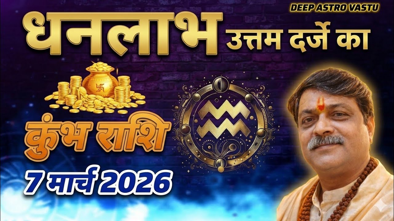 कुंभ राशि 7 मार्च 2026 राशिफल: भाइयों का साथ, खुलेगा भाग्य का द्वार! 🚀 मिलेगा शानदार धन लाभ! ✨