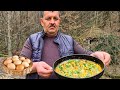 Best Tomato Egg Dish With Vegetables, Making Menemen at the Forest, ASMR Video