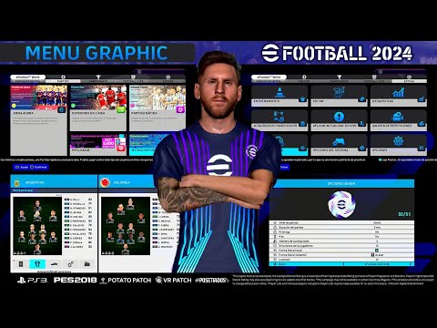 ⚽MENU GRAPHIC eFootball 2024 by POSETIADOS?| Ps3 | ✅ PES 2018