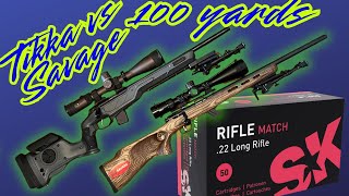 Tikka T1X vs Savage MKII BTV @ 100 Yards with SK Rifle Match