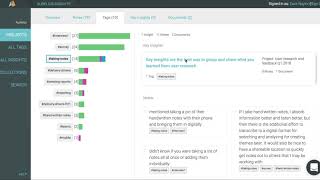 Visualizations in Aurelius - User Research Tool