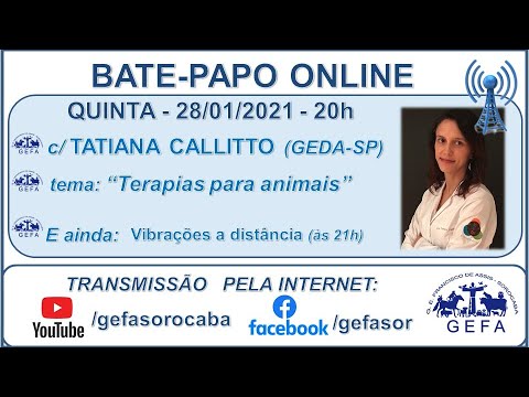 Assista: Bate-papo online - c/ TATIANA CALLITTO (28/01/2021)