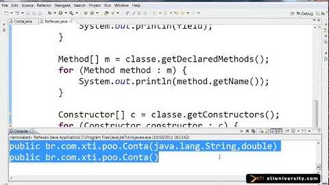 Universidade XTI   JAVA   103   Reflection