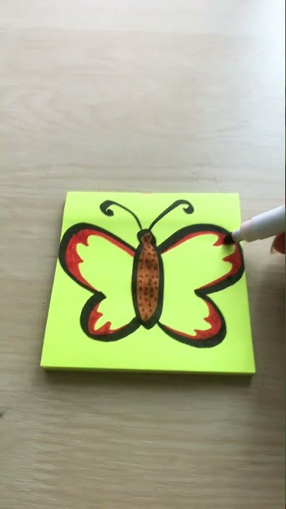 Draw on a post it note with me 🦋🦋🦋