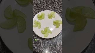 Cucumber salad decoration ideas #cucumber #cucumbercarving #saladdecoration