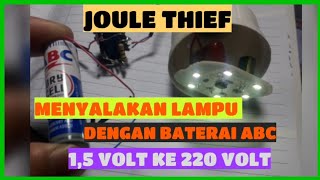 Joule Thief: Lighting up a PLN bulb using a 1.5-volt ABC battery