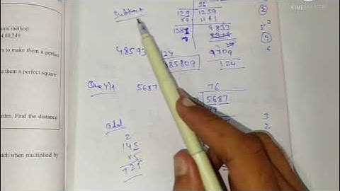 Class-8th Maths Chapter-3 Square and square roots exercise-3.5
